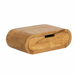 Chevet<Made in Meubles Table de chevet murale arrondie en bois d'acacia Orane