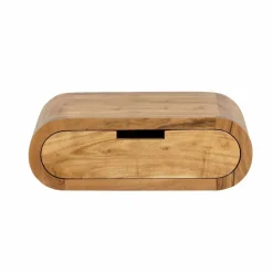 Chevet<Made in Meubles Table de chevet murale arrondie en bois d'acacia Orane