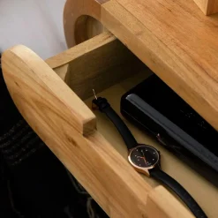 Chevet<Made in Meubles Table de chevet murale arrondie en bois d'acacia Orane