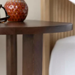 Chevet<Made in Meubles Table de chevet ovale en bois de manguier Sharon