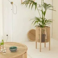 Chevet<Made in Meubles Table de chevet ronde en bois de pin Vénus