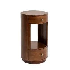 Chevet<Made in Meubles Table de chevet ronde en bois de manguier Oana