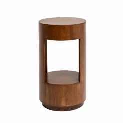 Chevet<Made in Meubles Table de chevet ronde en bois de manguier Oana