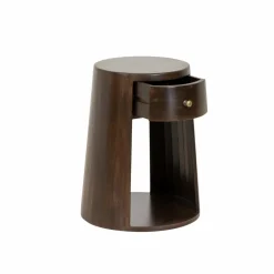 Chevet<Made in Meubles Table de chevet ronde en bois de manguier Isao