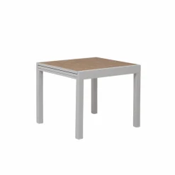 Table De Jardin<Made in Meubles Table de jardin carrée en aluminium blanc Ayden