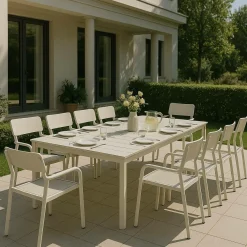 Table De Jardin<Made in Meubles Table de jardin en aluminium taupe Kaïa