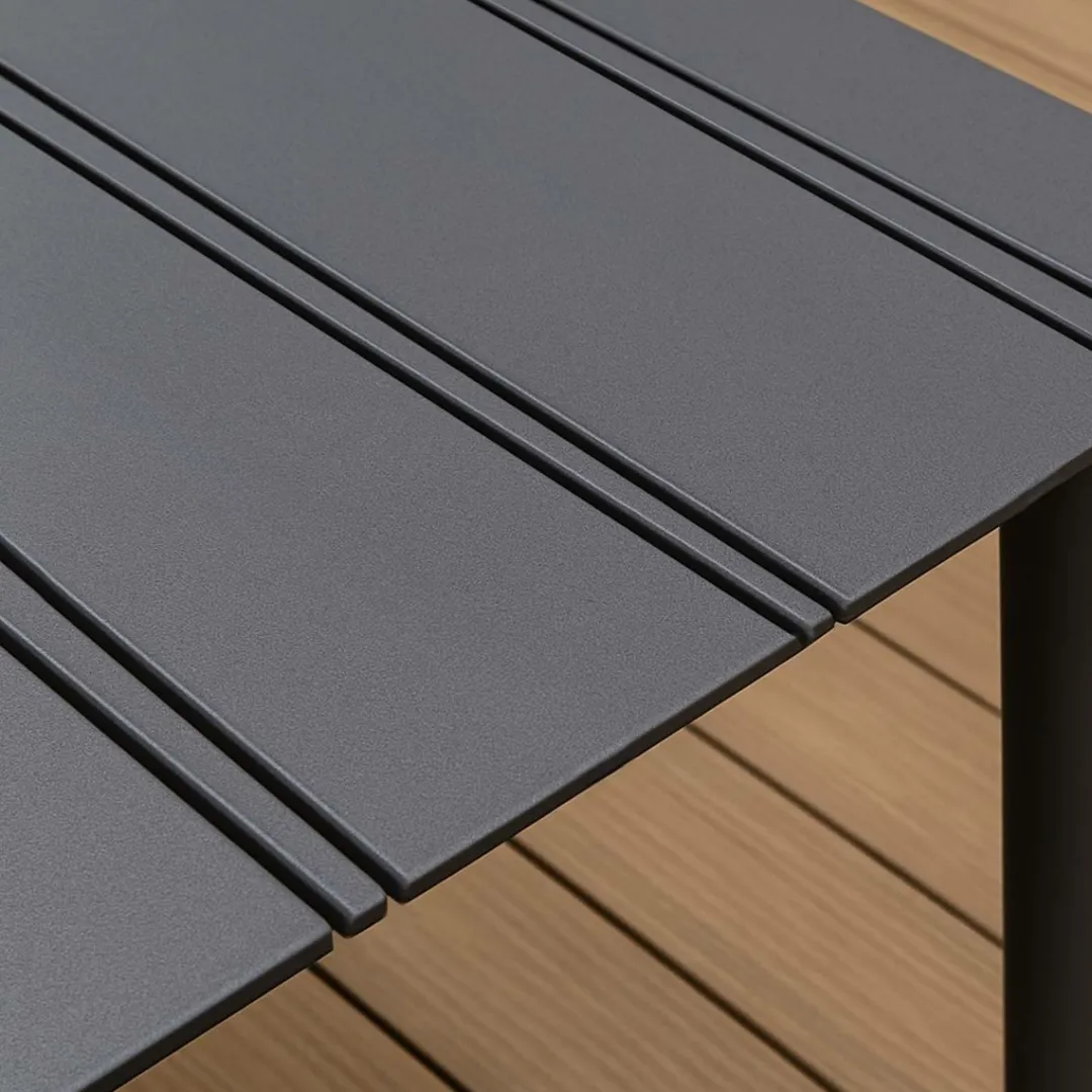 Table De Jardin<Made in Meubles Table de jardin en aluminium gris Kaïa