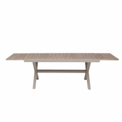 Table De Jardin<Made in Meubles Table de jardin taupe et effet bois en aluminium Ayden