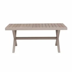 Table De Jardin<Made in Meubles Table de jardin taupe et effet bois en aluminium Ayden