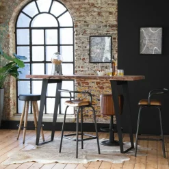 Table À Manger<Made in Meubles Table haute en bois d'acacia Tree