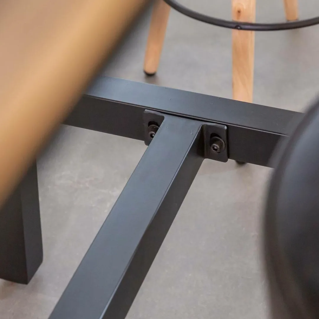 Table À Manger<Made in Meubles Table haute en bois de manguier et métal Petra