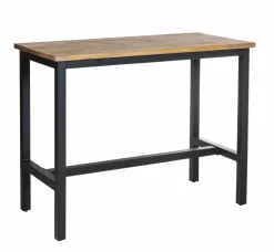 Table À Manger<Made in Meubles Table haute en bois de manguier et métal Petra