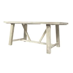 Table À Manger<Made in Meubles Table à manger avec allonges en bois de manguier blanchi Terra