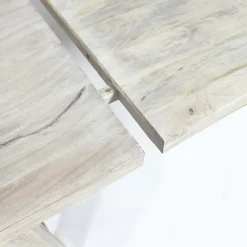 Table À Manger<Made in Meubles Table à manger avec allonges en bois de manguier blanchi Terra