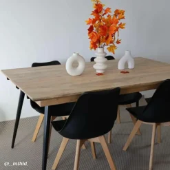 Table À Manger<Made in Meubles Table à manger avec allonges en bois de manguier Pia