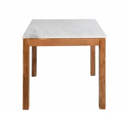 Table À Manger<Made in Meubles Table à manger carrée en bois d'acacia et marbre Arthuro