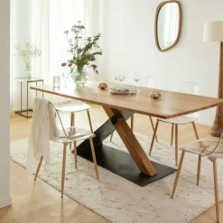 Table À Manger<Made in Meubles Table à manger en bois d'acacia et métal Coco