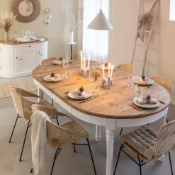 Table À Manger<Made in Meubles Table à manger en bois recyclé avec allonges Garance