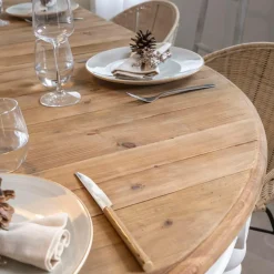 Table À Manger<Made in Meubles Table à manger en bois recyclé avec allonges Garance