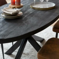 Table À Manger<Made in Meubles Table à manger ovale en bois de manguier Amor