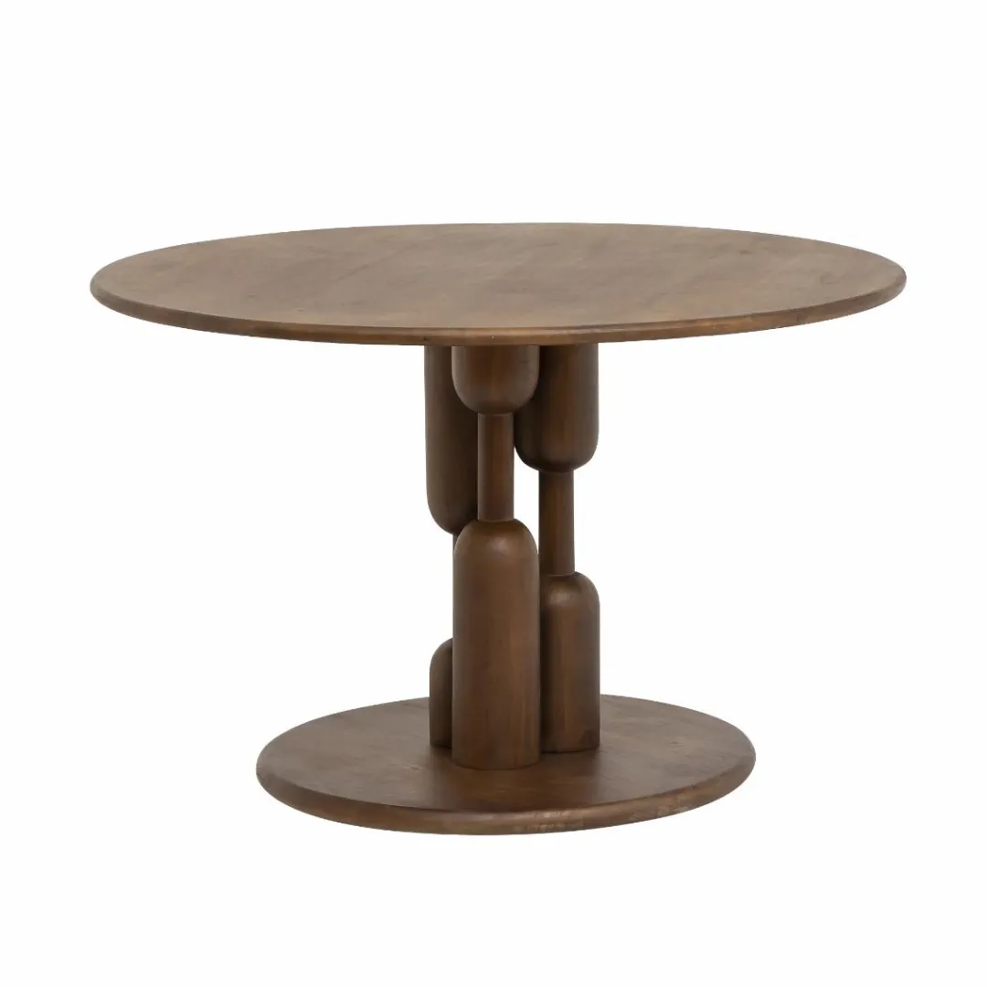 Table À Manger<Made in Meubles Table à manger ronde en bois de manguier Zola