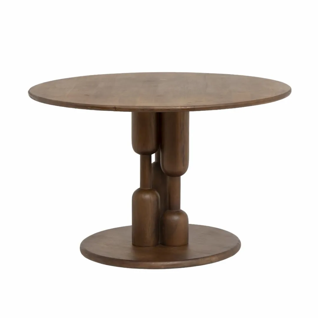 Table À Manger<Made in Meubles Table à manger ronde en bois de manguier Zola