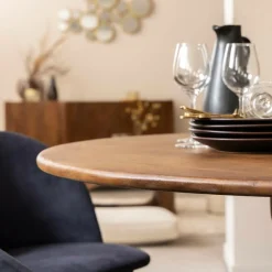 Table À Manger<Made in Meubles Table à manger ronde en bois de manguier Zola