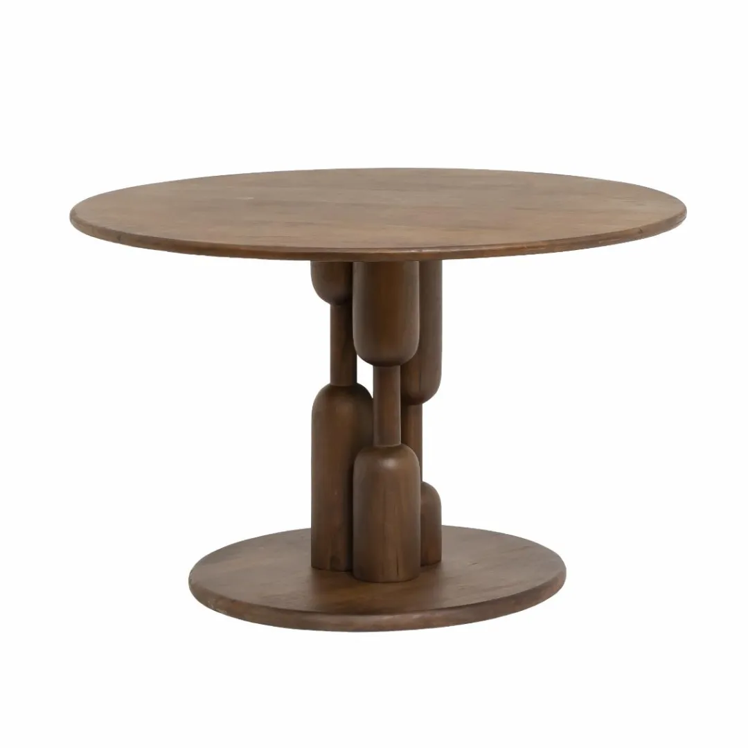 Table À Manger<Made in Meubles Table à manger ronde en bois de manguier Zola