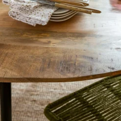 Table À Manger<Made in Meubles Table à manger ronde en bois de manguier Gloria