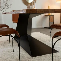 Table À Manger<Made in Meubles Table à manger suspendu en bois d'acacia et métal Coco