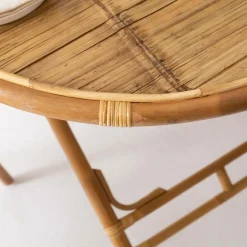 Table À Manger<Made in Meubles Table ronde en bambou 4 places Soline