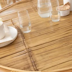 Table À Manger<Made in Meubles Table ronde en bambou 4 places Soline