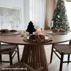 Table À Manger<Made in Meubles Table ronde en bois d'acacia Vida