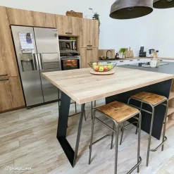 Tabouret De Bar<Made in Meubles Tabouret de bar écolier bois et métal 77cm Marcus