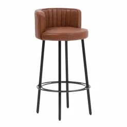 Tabouret De Bar<Made in Meubles Tabouret de bar en cuir et métal Tiago