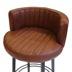 Tabouret De Bar<Made in Meubles Tabouret de bar en cuir et métal Tiago