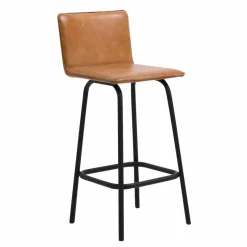 Tabouret De Bar<Made in Meubles Tabouret de bar en cuir marron Louise (lot de 2)