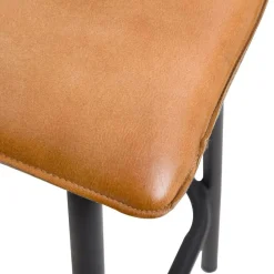 Tabouret De Bar<Made in Meubles Tabouret de bar en cuir marron Louise (lot de 2)