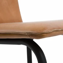 Tabouret De Bar<Made in Meubles Tabouret de bar en cuir marron Louise (lot de 2)