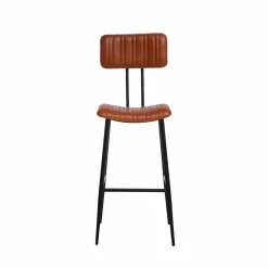 Tabouret De Bar<Made in Meubles Tabouret de bar en cuir marron Carl