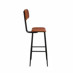 Tabouret De Bar<Made in Meubles Tabouret de bar en cuir marron Carl