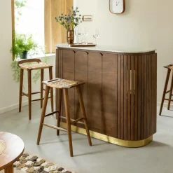 Tabouret De Bar<Made in Meubles Tabouret de bar en manguier Suzanna