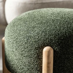 Tabouret<Made in Meubles Tabouret en tissu bouclette Nério