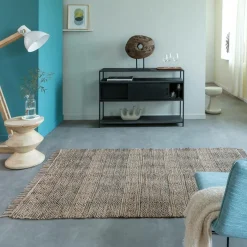 Décoration<Made in Meubles Tapis en jute et coton Antonia