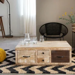 Décoration<Made in Meubles Tapis en jute et coton Mathilde