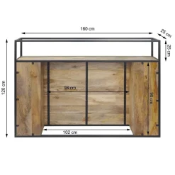 Tête De Lit<Made in Meubles Tête de lit en bois de manguier 160 cm Armelle