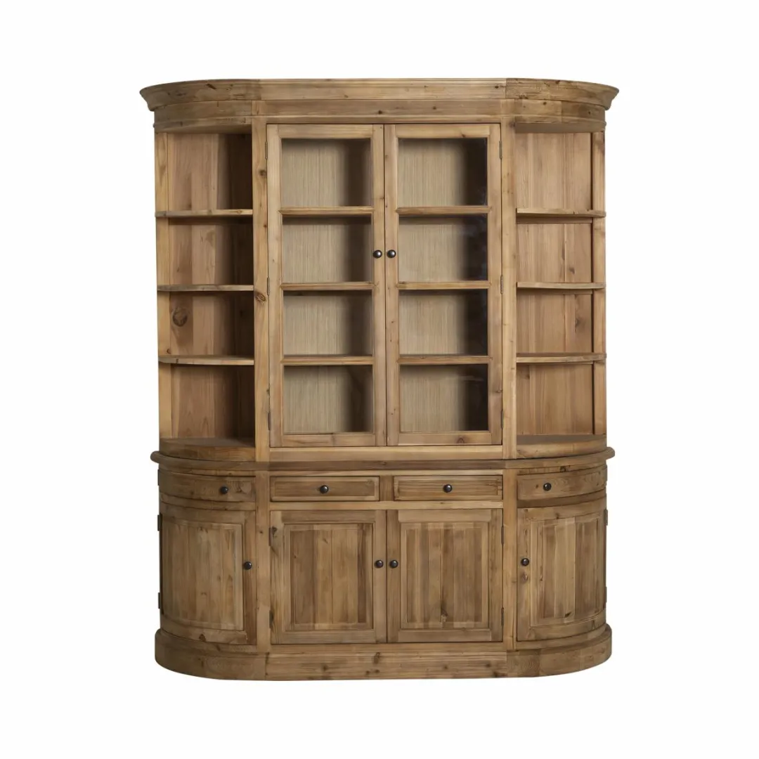 Vaisselier<Made in Meubles Vaisselier arrondi en bois recyclé Garance