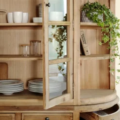 Vaisselier<Made in Meubles Vaisselier arrondi en bois recyclé Garance