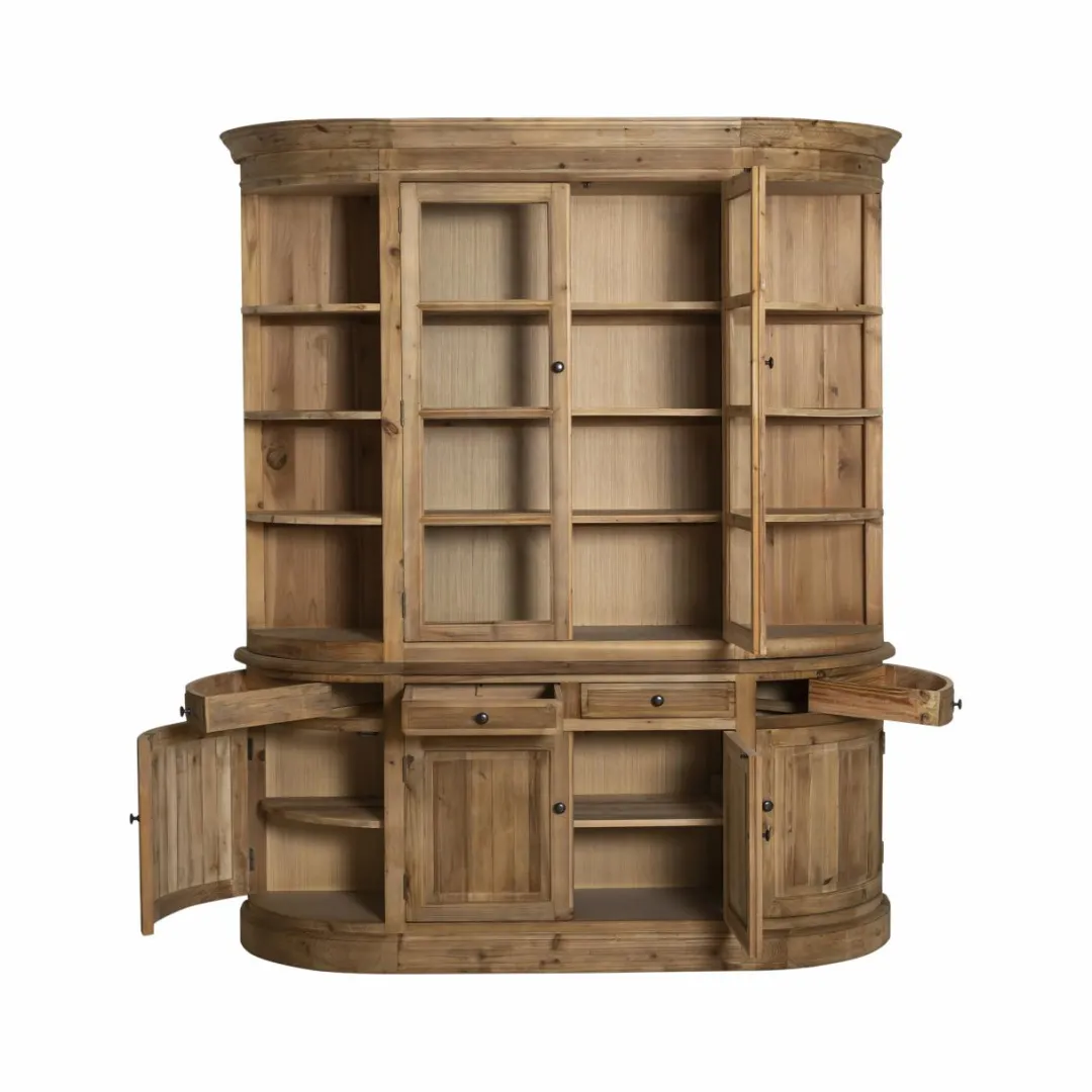 Vaisselier<Made in Meubles Vaisselier arrondi en bois recyclé Garance