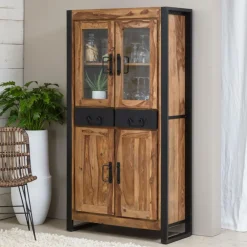Vaisselier<Made in Meubles Vaisselier en bois d'acacia Havana